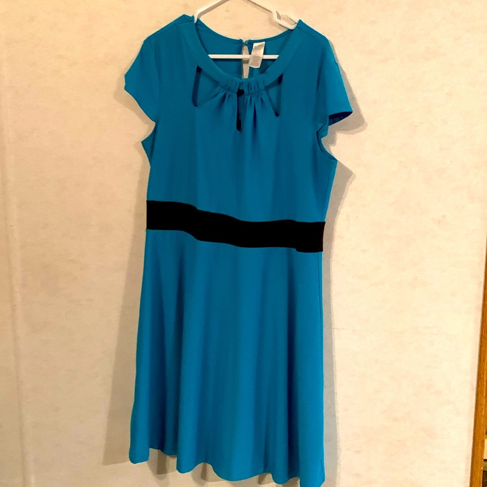 Pretty blue dress with cutout design